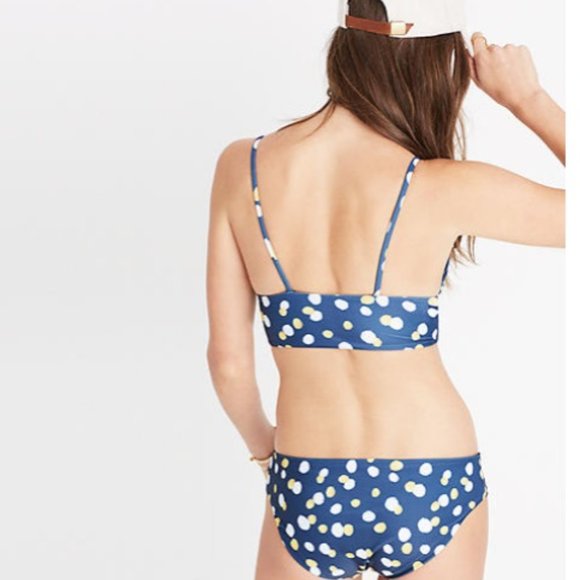 NWT Madewell x Bikyni Balena Dot Plunge Swim Top M - Picture 4 of 7